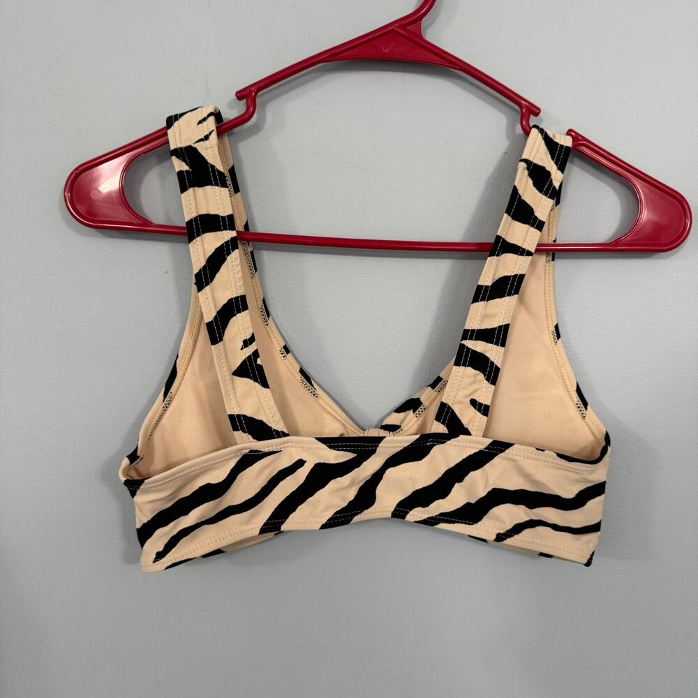 Cabana del Sol Animal Print Bikini Top Size Medium Removable Padding Swimwear - Picture 3 of 7